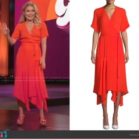 A.L.C Claire Midi Dress Red 45283 - Picture 5 of 16